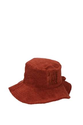 Jacquemus Hats Men Cotton Brown Terracotta