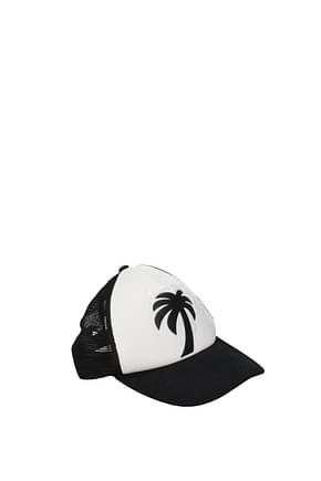 Palm Angels Chapeaux Homme Coton Blanc Noir