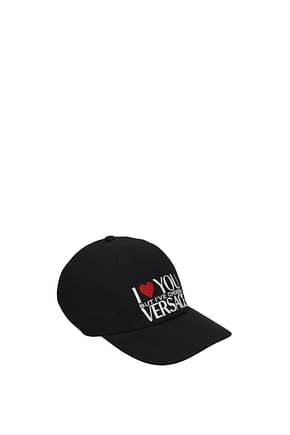 Versace Hats Women Cotton Black White