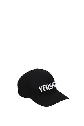 Versace Hats Women Cotton Black White