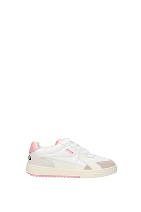 Palm Angels Sneakers Women Leather White Pink