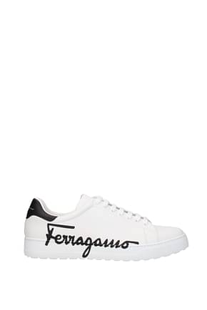Salvatore Ferragamo Sneakers naruto Men Leather White Black