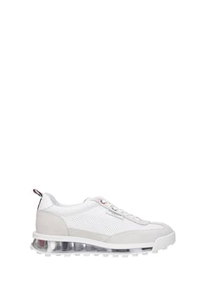 Thom Browne Sneakers Women Leather White Light Grey