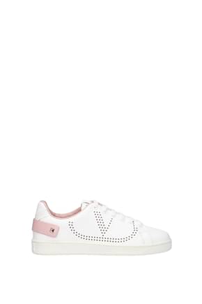 Valentino Garavani Sneakers Women Leather White Pink