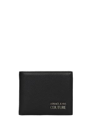 Versace Jeans Wallets couture Men Leather Black Anthracite