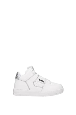 Versace Jeans Sneakers couture Mujer Piel Blanco Plata