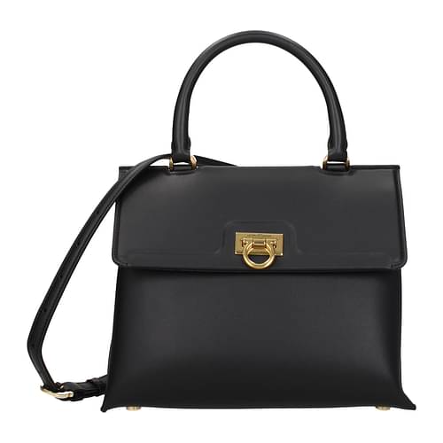Salvatore Ferragamo Handbags trifolio Women 2108920744075 Leather Black  1470€