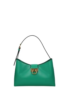 Salvatore Ferragamo Shoulder bags trifolio s Women Leather Green Emerald