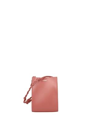 Jil Sander Crossbody Bag tangle Women Leather Pink Carmine