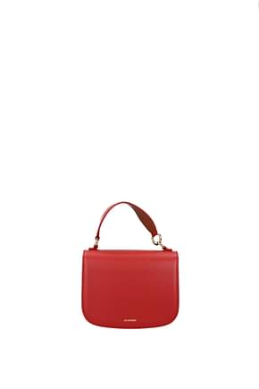 Jil Sander Handbags Women Leather Red