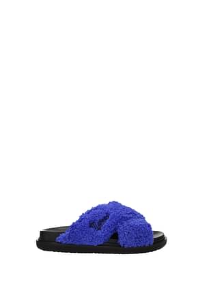 Marni Slippers and clogs Women Fabric  Violet Juniper