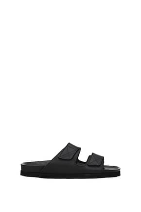 Palm Angels Slippers and clogs Men Leather Black