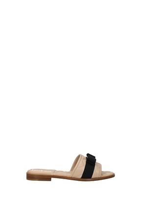 Salvatore Ferragamo Slippers and clogs Women Leather Beige Cookie