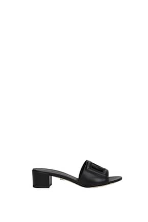 Dolce&Gabbana Slippers and clogs Women Leather Black
