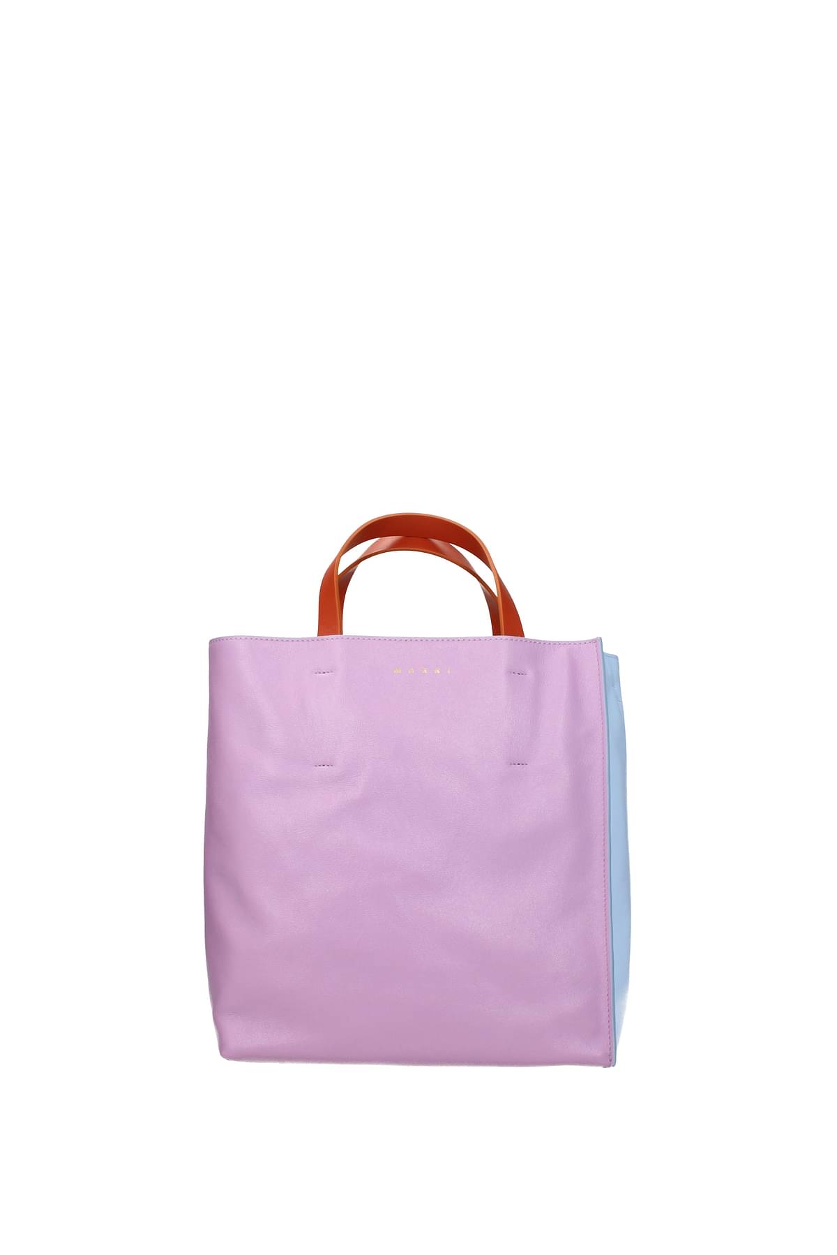 MARNI MARKET BASKET bag in multicolor pale blue woven material