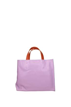 Marni Handbags museo soft Women Leather Violet Sky