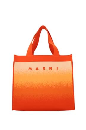 Marni Shoulder bags Women Fabric  Orange