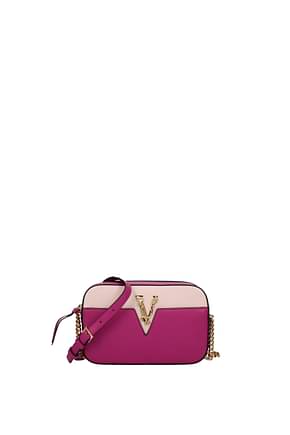 Versace Crossbody Bag Women Leather Violet Orchid