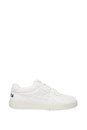 Palm Angels Sneakers Men Suede White Cream