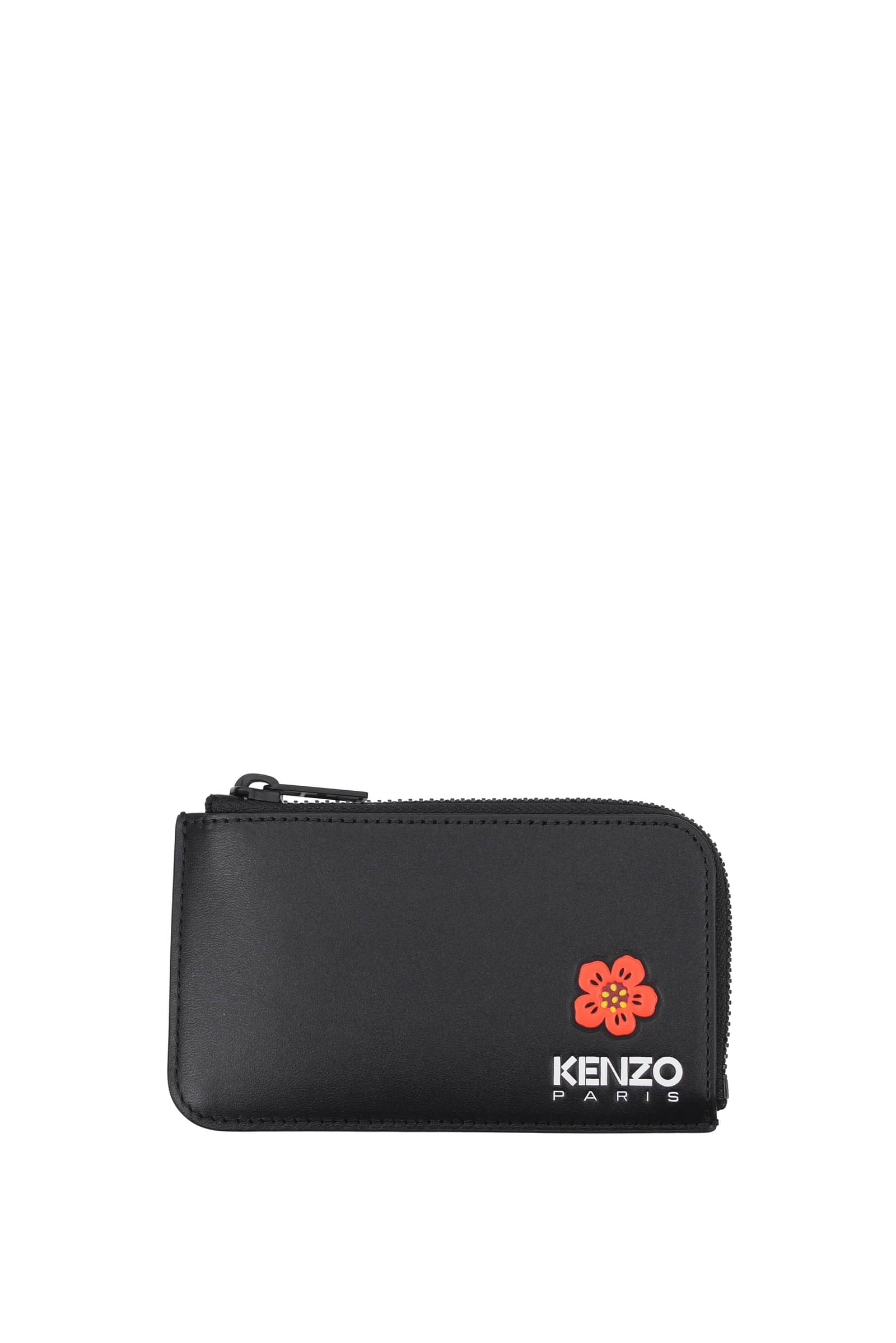 Kenzo Coin Purses Women PFD55PM406L4399 Leather Black 73 5