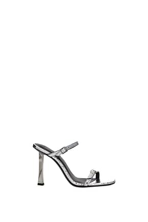 By Far Sandals flick Women Leather Silver