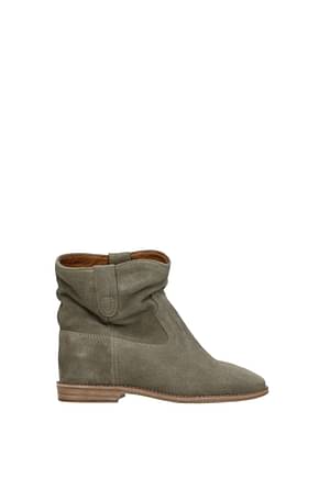Isabel Marant Ankle boots Women Suede Gray Taupe