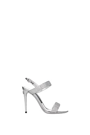 Dolce&Gabbana Sandals Women Satin Silver
