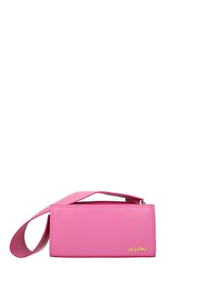 Jacquemus Shoulder bags le rectangle Women Leather Pink Rose Pink