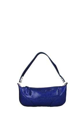 By Far Handbags amira Women Suede Blue Sea Blue