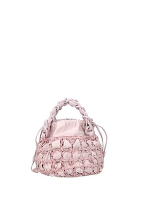 By Far Handbags cass Women Leather Pink Antique Pink