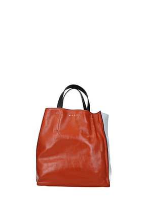 Marni Handbags museo Women Leather Orange Mist