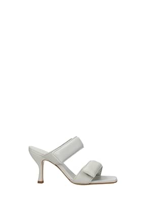 Gia Borghini Sandals perni Women Leather Gray Stone
