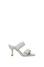 Gia Borghini Sandals perni Women Leather Gray Stone