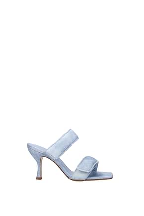 Gia Borghini Sandals Women Fabric  Blue Denim