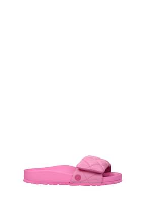 Birkenstock Flip-Flops und Holzschuhe Damen Leder Rosa Rose Pink