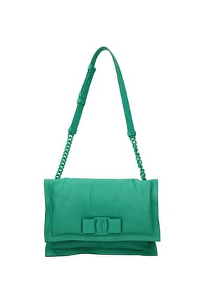 Salvatore Ferragamo Shoulder bags Women Leather Green Emerald