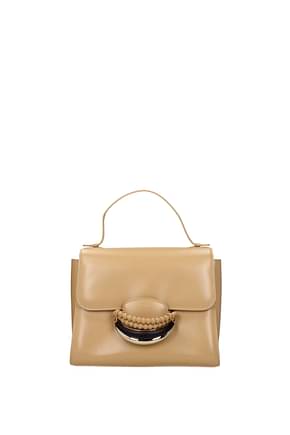 Chloé Handbags Women Leather Beige Tan