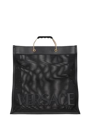 Versace Handbags Men Fabric  Black Gold