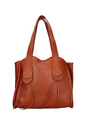 Chloé Shoulder bags mony Women Leather Orange