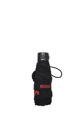 Moschino Paraguas couture Mujer Poliéster Negro Rojo