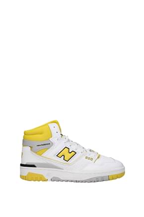 New Balance Sneakers 650 Men Leather White Yellow