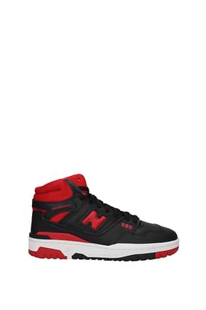 New Balance Sneakers 650 Men Leather Black Red