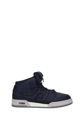 Fendi Sneakers Men Fabric  Blue