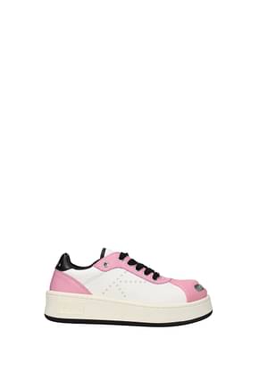Kenzo Sneakers Donna Pelle Bianco Rosa
