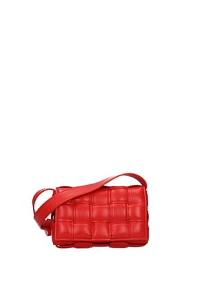 Bottega Veneta Crossbody Bag padded cassette small Women Leather Red
