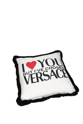 Versace その他のホーム アクセサリ pillow 女性 ポリエステル 白 黒