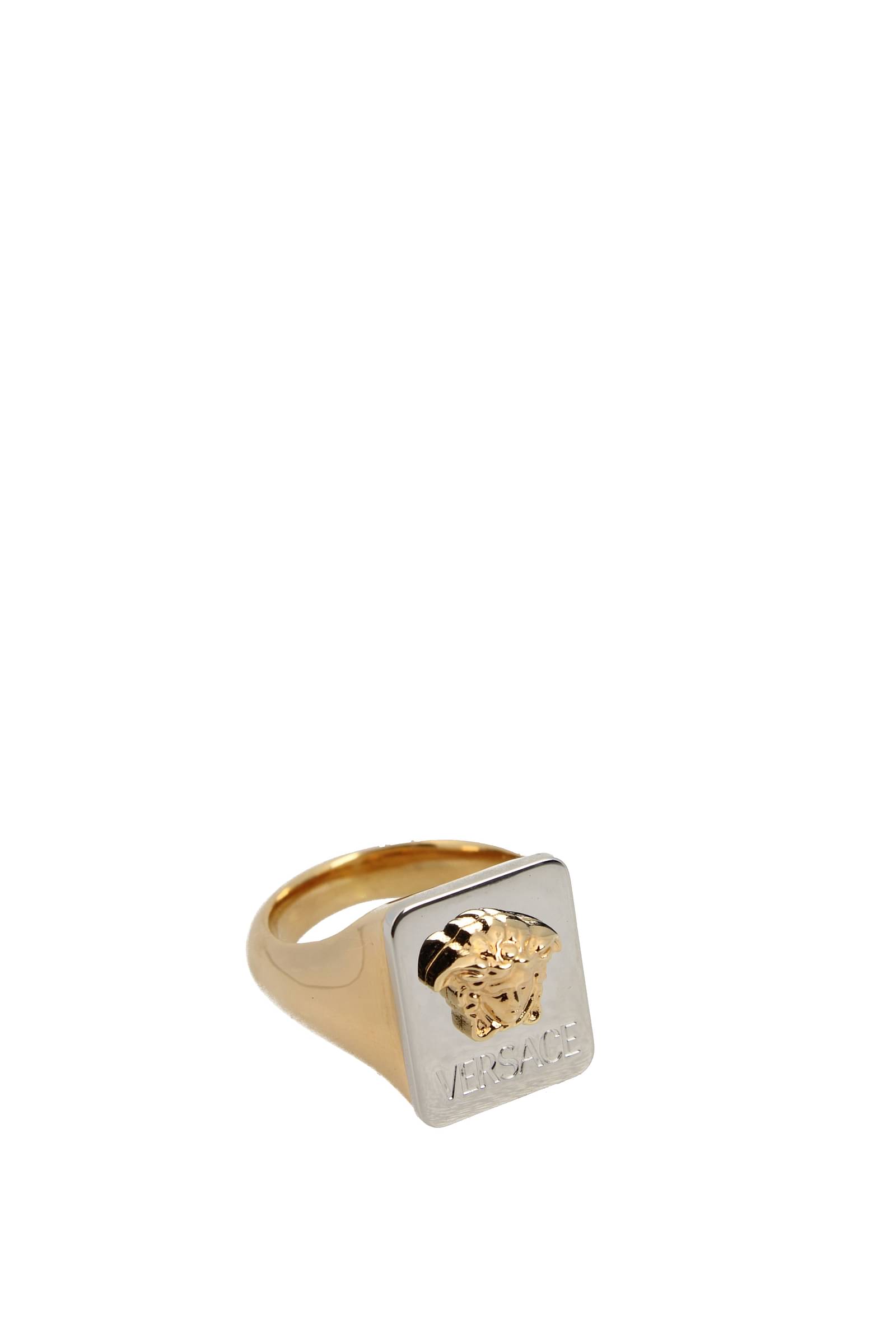 Gold Ring with logo Versace - IetpShops GB
