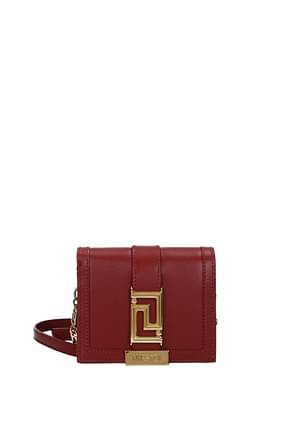 Versace Wallets Women Leather Red