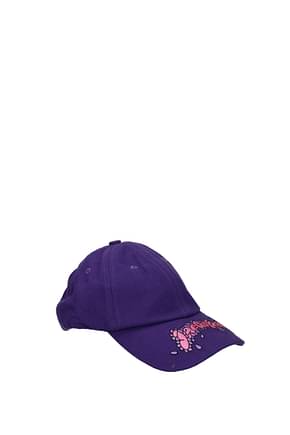 Jacquemus Hats Men Cotton Violet Purple