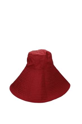 Jacquemus Hats Women Cotton Brown Red